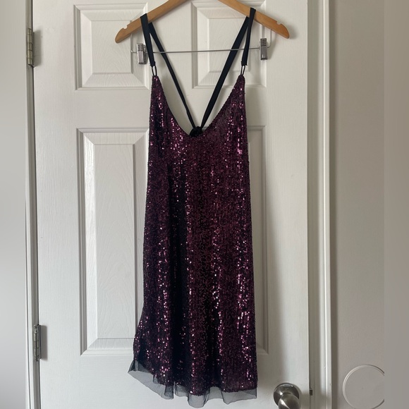 Free People Dresses & Skirts - Free People Gold Rush Sequin Mini Dress 0365